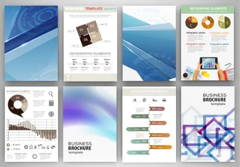 Blue technology backgrounds and concept infographics Stock Illustration