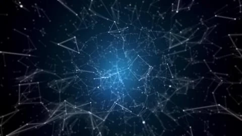 Blue Technology Beautiful Loop Animation Ilustración de archivo