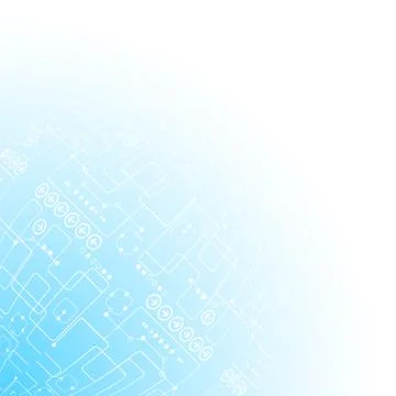 Blue technology business template background. Stock Illustration
