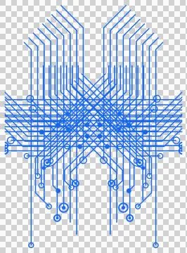 Blue technology circuit pattern transparent PNG Stock Photos