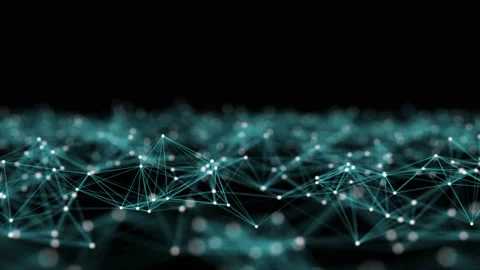 Blue technology connection network background Stock Footage 150974342
