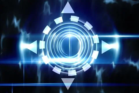 Blue technology design with circle Stock Photos