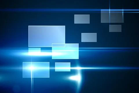 Blue technology design with rectangles Stock Illustration