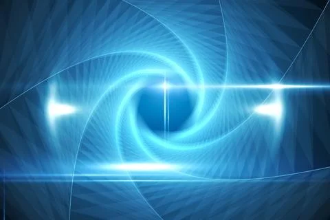 Blue technology design with tunnel Stock Illustration