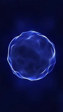 Blue Technology Digital Particle Sphere Background Illustrazione stock