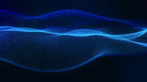 Blue technology digital wave background, wavy motion graphic abstract parti.. Stock-Footage 234134944