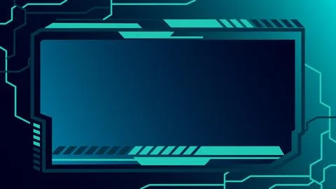 Blue Technology Electronic Circuit Background design Illustrazione stock