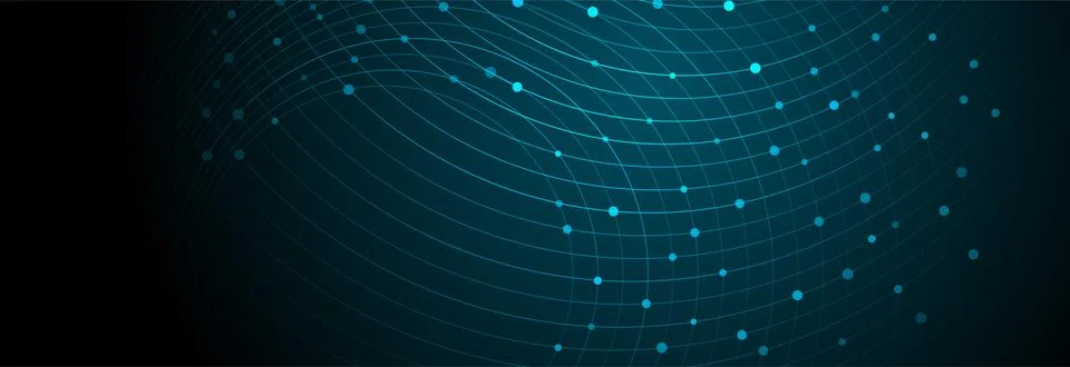 Blue technology glowing circular lines abstract background 스톡 일러스트