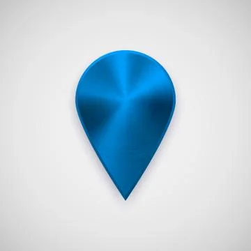 Blue Technology GPS Map Pointer Stock Illustration