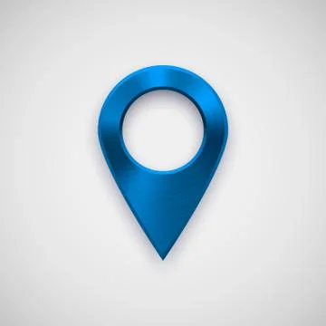 Blue Technology GPS Map Pointer Stock Illustration