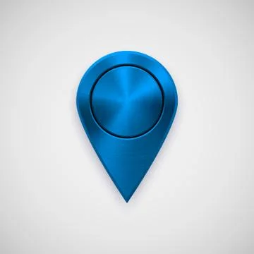 Blue Technology GPS Map Pointer Stock Illustration