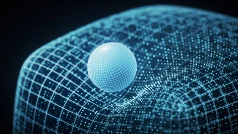 Blue technology grid and digital sphere background, 3d rendering. Stock Footage 346701793