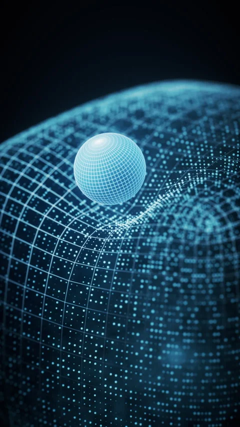 Blue technology grid and digital sphere background, 3d rendering. Stock Footage 346753393