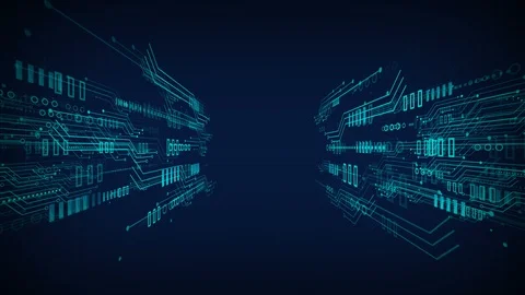 Blue technology grid background Vidéo 89977262