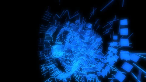 Blue Technology Image 库存影片 332805762
