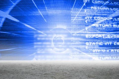 Blue technology interface Stockillustratie