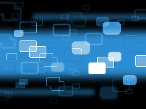 Blue technology means data backgrounds and blocks Stock Illustration