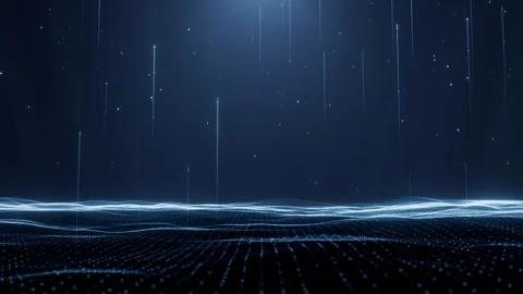 Blue technology particle data stream background loop playback Stock Footage 347580602
