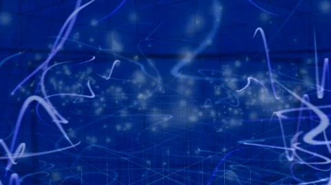 Blue Technology Particle Pattern Stock Footage 332214
