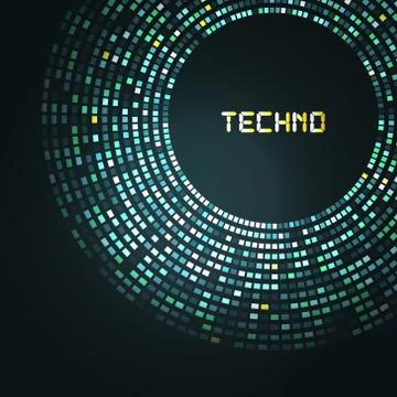 Blue technology round for your logo template. Can be used for business Stock-Illustration