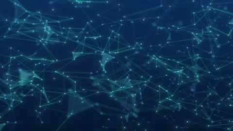 Blue technology sense point line surface background Stock Footage 301533909