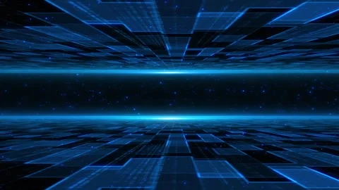 Blue technology space shuttle background Stock Footage 307974930
