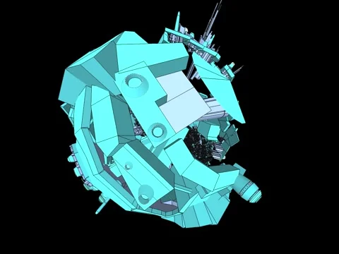 Blue Technology Sphere Stock Footage 1071893