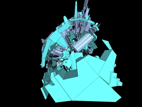 Blue Technology Sphere 動画素材 1071920