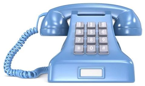 Blue telephone. Stock Illustration