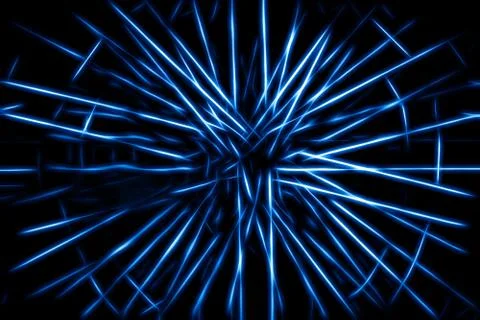 Blue teleportation rays illustration background Stockillustratie
