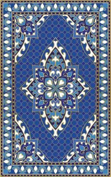 Blue template for carpet. Stock Illustration