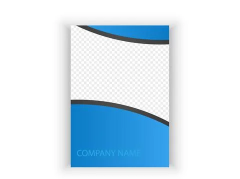 Blue template for a flyer, A4 format Stock Illustration