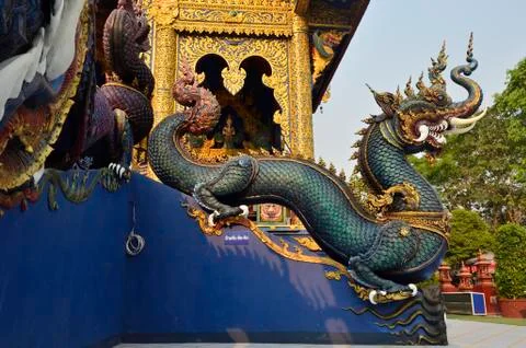 The blue temple Stock Photos