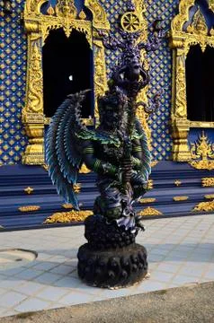 The blue temple Stock Photos