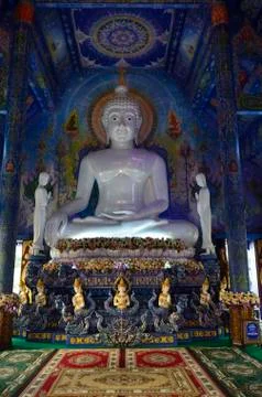 The blue temple Stock Photos