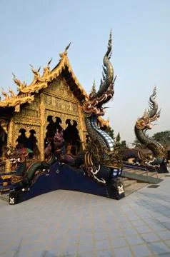 The blue temple Stock Photos