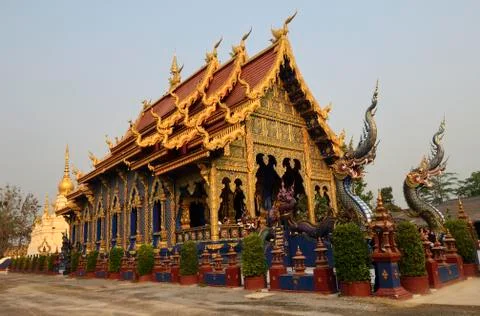 The blue temple Stock Photos