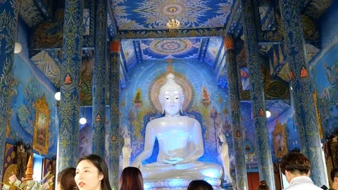 Blue Temple, Thailand 스톡 동영상 120607945