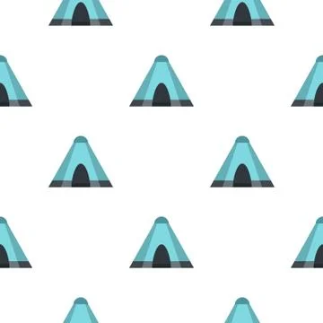 Blue tent pattern flat Illustrazione stock
