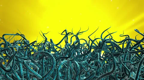 Blue tentacles Stock Footage 38764200