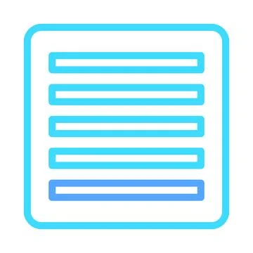 Blue Text Document Icon for Website Interface Stockillustratie