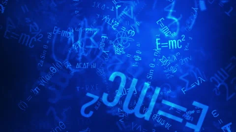 Blue Text of Physics Formula Related word Stock Footage 172181990