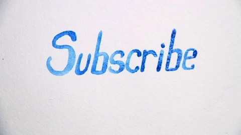 Blue text Subscribe in stop motion Stock Footage 73937685