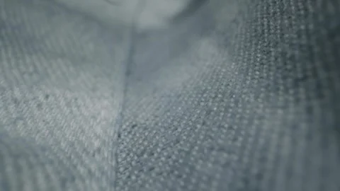 Blue textile jeans cloth texture close-up macro. Fashion fabric multicolor Stock Footage 285178408