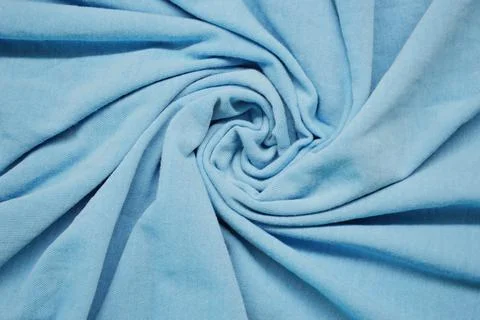 Blue textile pattern as a background. Blue material texture on fabric Foto stock