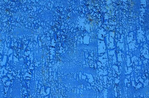 Blue texture background, cracks on the wall, floor Stock-Fotos
