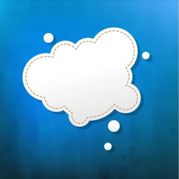 Blue texture with speech bubble Stock Illustration