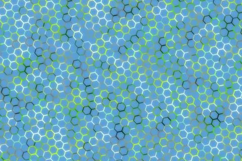 Blue textured background with hexagon pattern for design Stock Photos