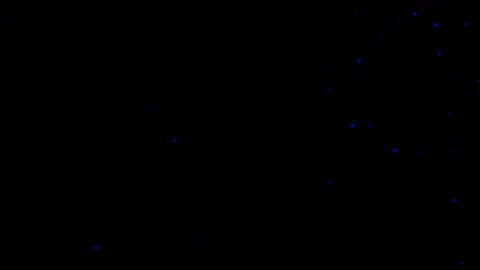 Blue textured random dots, zooming in horizon black background Video stock 299548505