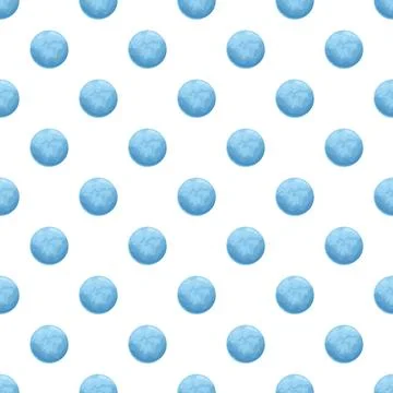 Blue textured spheres creating seamless pattern background Illustrazione stock